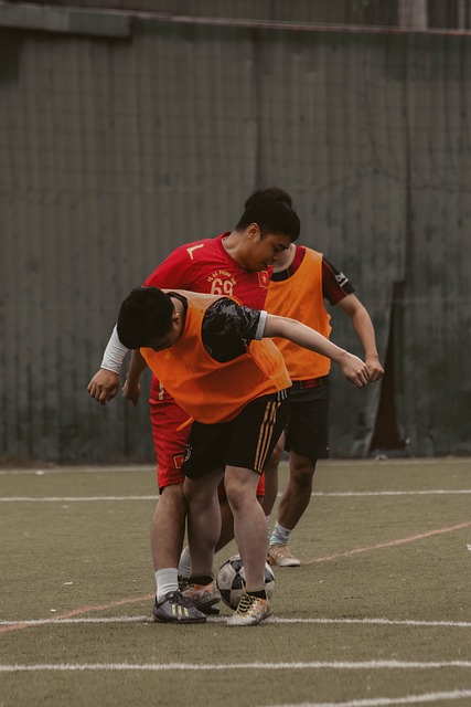 在比赛中充